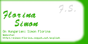 florina simon business card